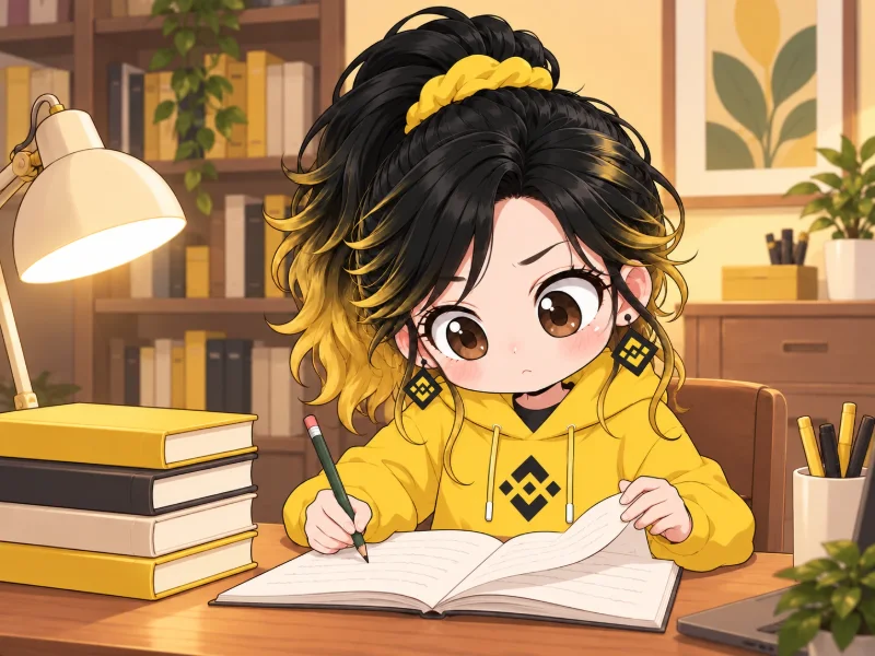 Summer reading an open book and taking notes at her desk.